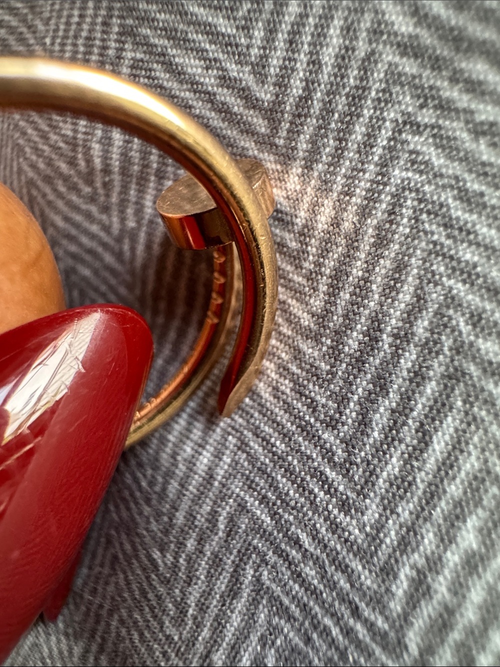 Cartier 18k Rose Gold Juste un clou Ring with Twist Detail - Picture 12 of 16